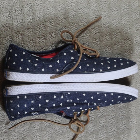 Keds X Taylor Swift Size 6 Denim canvas sneaker with leather laces - Picture 4 of 6